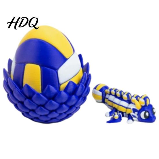 Tabletop Stress Relief Toy Flexible Sports Ball Dragon And Egg Articulated Fidget Toy 3D Easter Gift Bag Filler Printed Egg with Winged Inside Desk