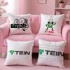 Logo T-Tein Cushion Cover Plush Fabric Soft Double-Sided Printed Invisible Zipper Sofa Pillow Case Home Decor