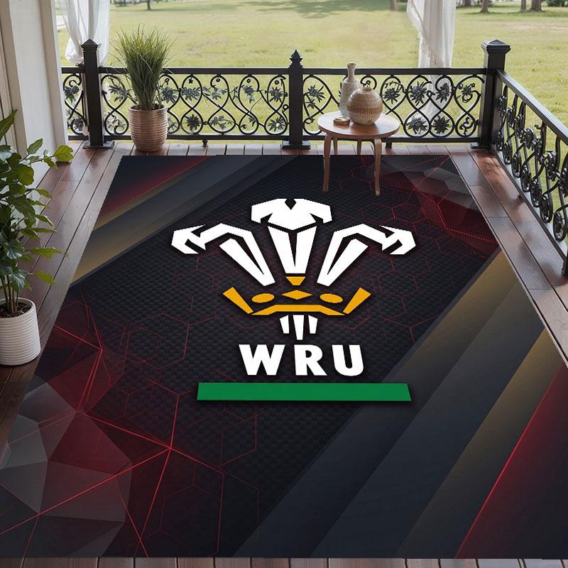 Soft Floor Carpet Wales Rugby Pattern Area Rug Decorative Mat For Home Room Decoration