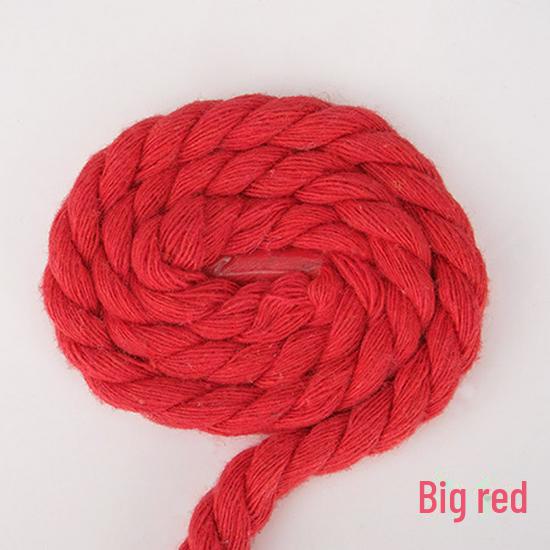 8mm Three-Strand Colored Cotton Rope for DIY Decor and Drawstring Accessories