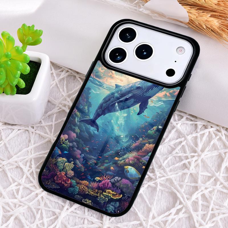 Whale Fish Wave Sea Shockproof Phone Case for iPhone 17 Air 16e 15 11 12 14 13 Pro Max Cover Coque