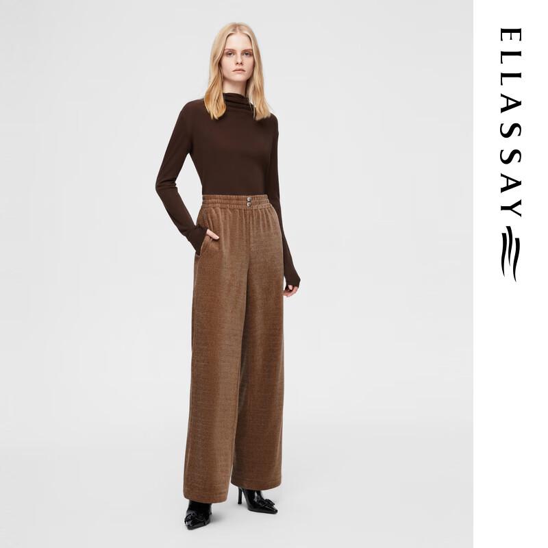 ELLASSAY Women's Retro High-Waist Straight Leg Casual Pants