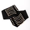Wide Lace Slimming Body Waist Belts Stretchy Elastic Elastic Waistband  Top Decorated
