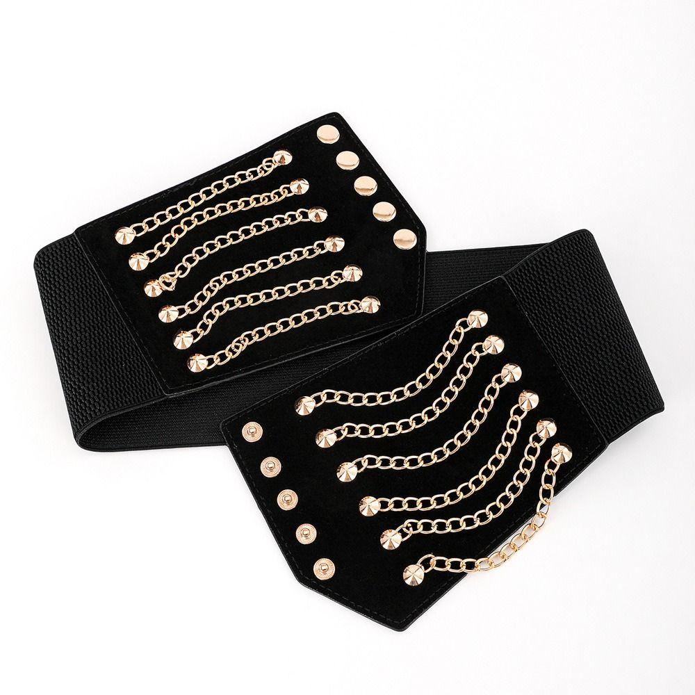 Wide Lace Slimming Body Waist Belts Stretchy Elastic Elastic Waistband Top Decorated