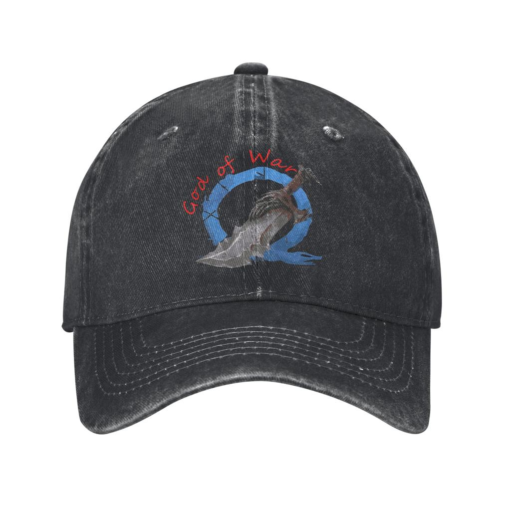 Kratos Warrior God of War Baseball Cap Casual Distressed Denim Sun Cap for Men Women Outdoor Activities Adjustable Caps Hat