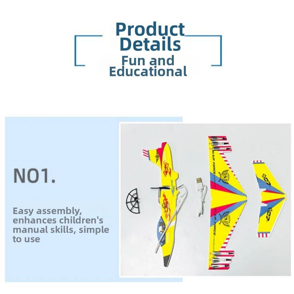 28*26*6.5cm Outdoor Toy Random Color Electric Plane Aircraft High Quality Inertial Foam Toys