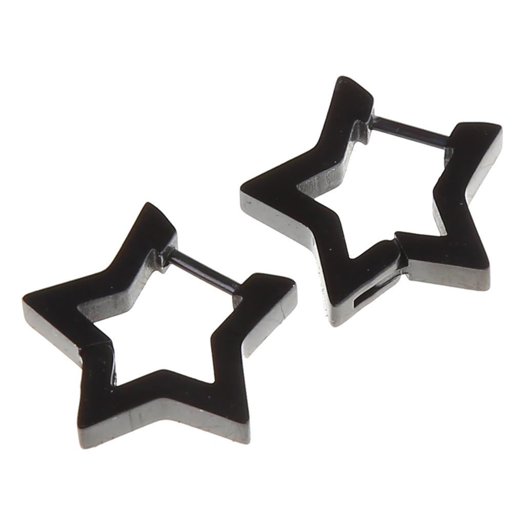 Sweet Cool Pentagram Star Hoop Earrings Fashion Geometry Piercing Earrings Jewelry Minimalist Small Stud Earrings Gift
