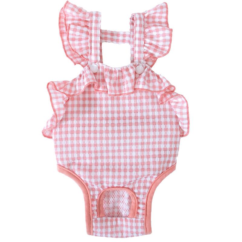 

Adjustable Dog Sanitary Pants for Small Breeds, Leak-Proof Pet Diaper Cover with Elastic Waist, Comfortable for Indoor and Outdoor Use S: 0.5-2.5kg, W32-44cm