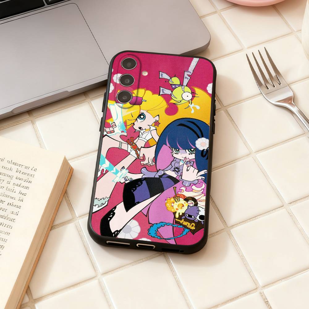 Panty and Stocking With Garterbelt phone Case For Samsung Galaxy A73,A72,A71,A70,A53,A52,A51,Others Soft Black Shell