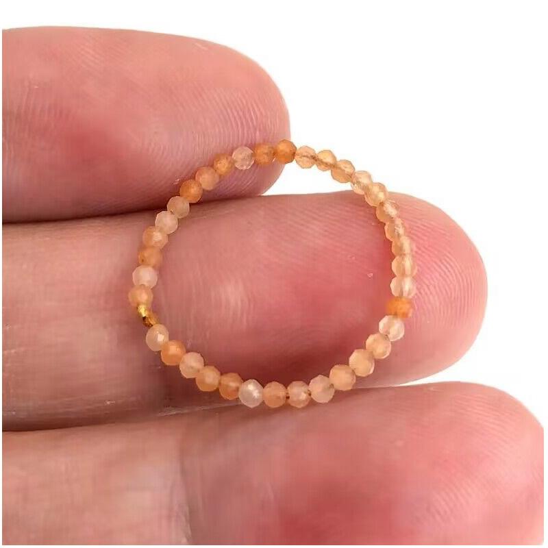 Anello con Pietra Naturale Agata cristallo quarzo zircone 2mm Multisfaccettato Gioielli regali adatti per uomo e donna