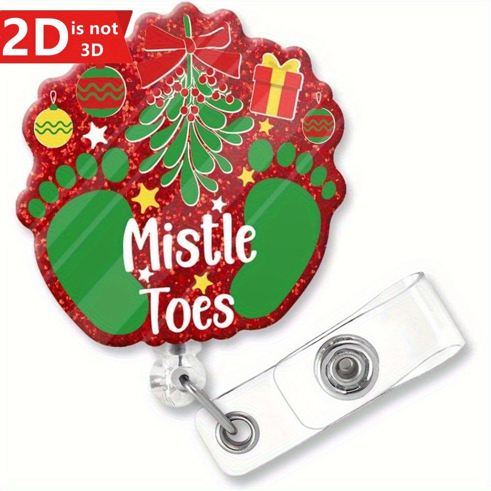 

2D Red Flashing Badge Reel. Fun, retractable clip with cute protective feet. прозрачный