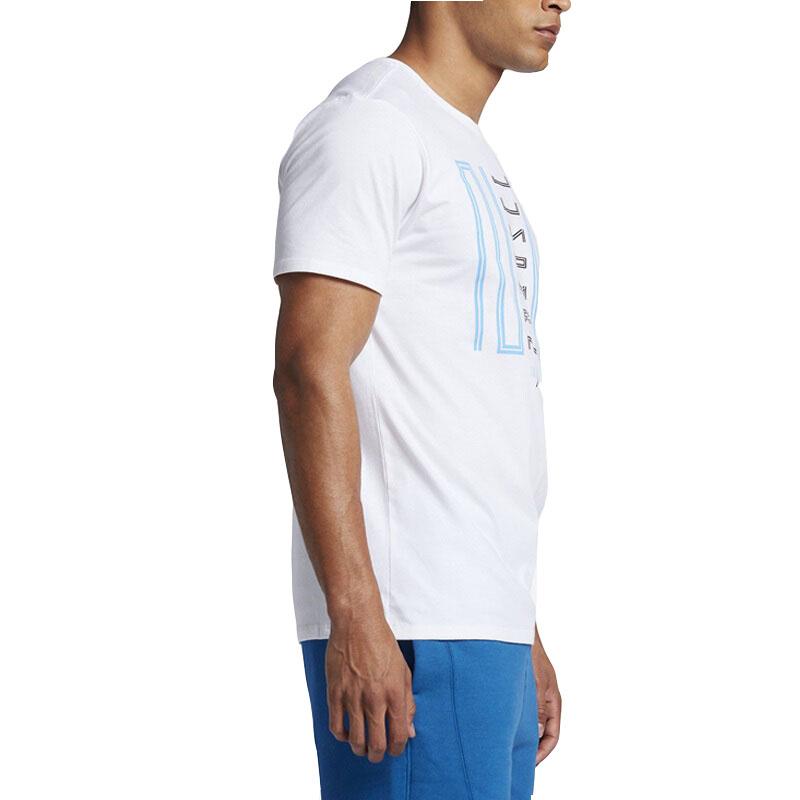 Air Jordan Printed Sports Short Sleeve T-Shirt Men Tops White 844283-100