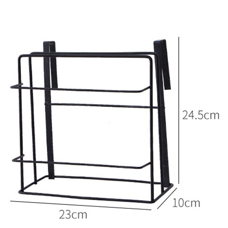 Stainless Steel Double Layer Cabinet Shelf Towel Holder Stand Chopping Board Storage Rack Wall Shelves Hanger