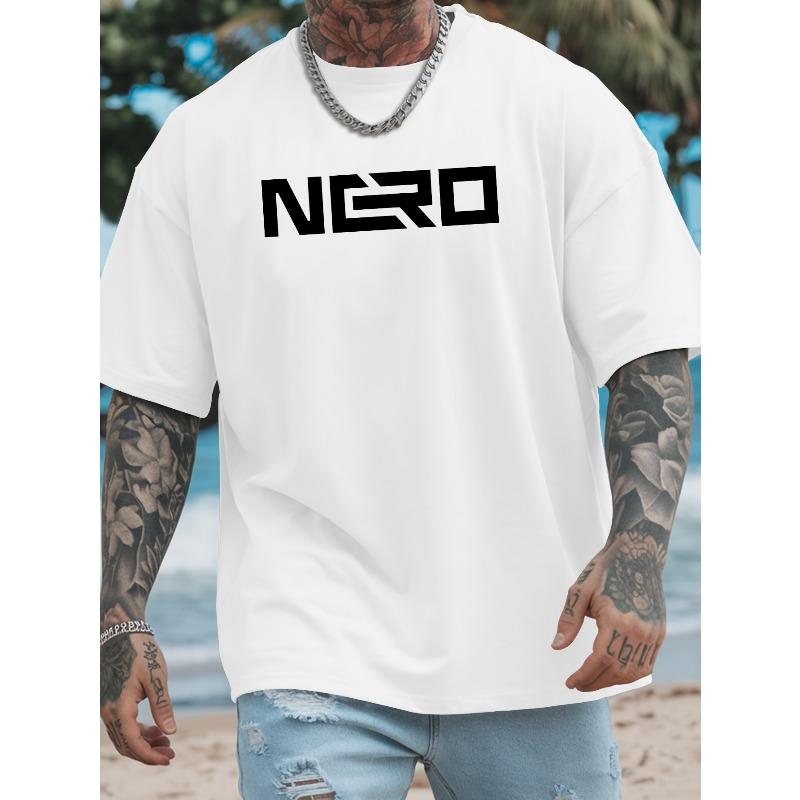 European sizes Men'S Casual T-Shirt, Regular Fit Inclusive Style, Short Sleeve Classic Versatile, Trendy Print Infusing Fashion