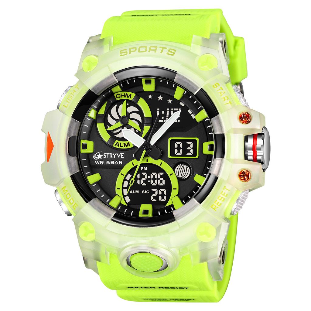 Men's Waterproof Luminous Running Alarm Clock Watch