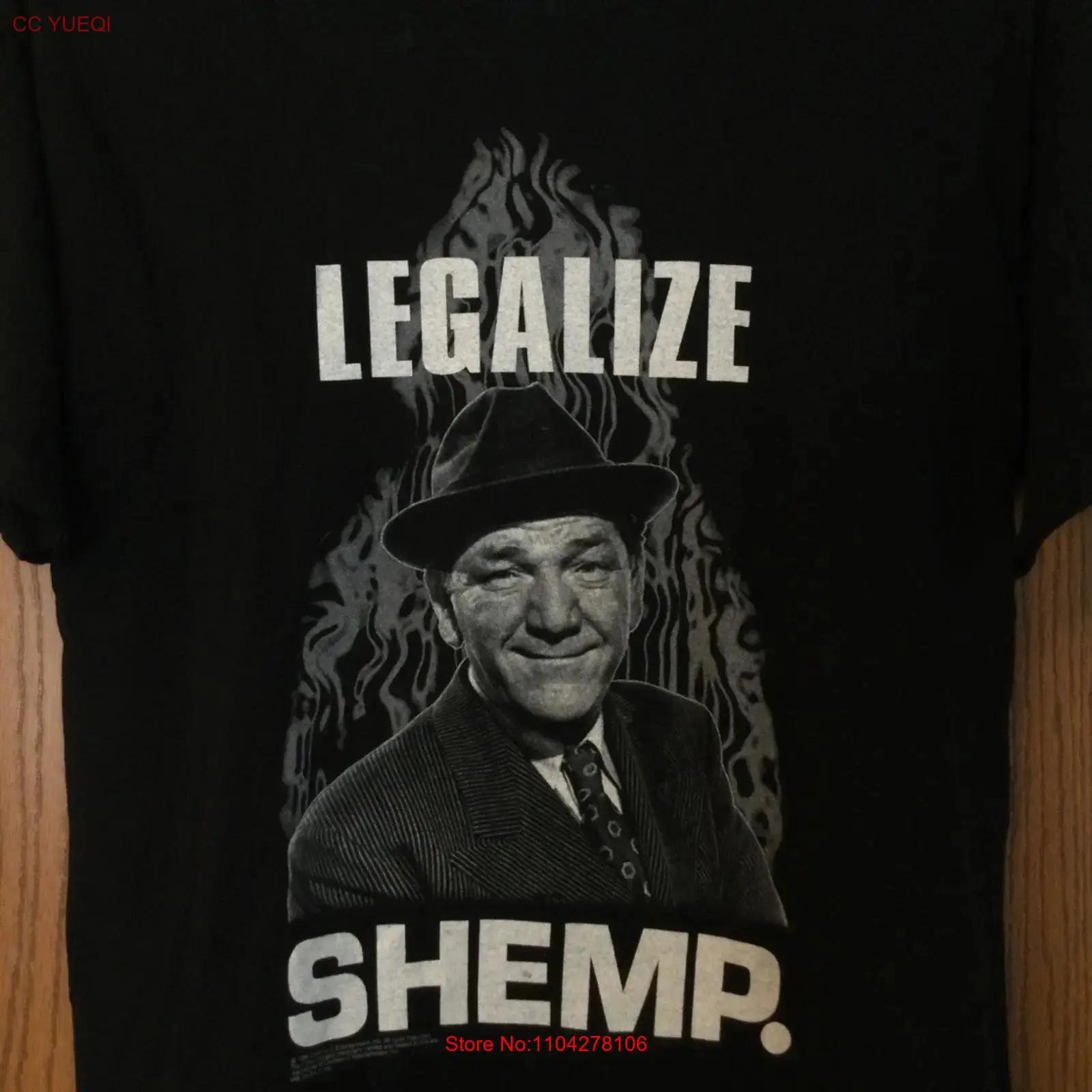 The Three Stooges Legalize Shemp 1999 Black T Shirt L vintage Washed streetwear Comfortable Casual fashion Versatile Stretched S разноцветный