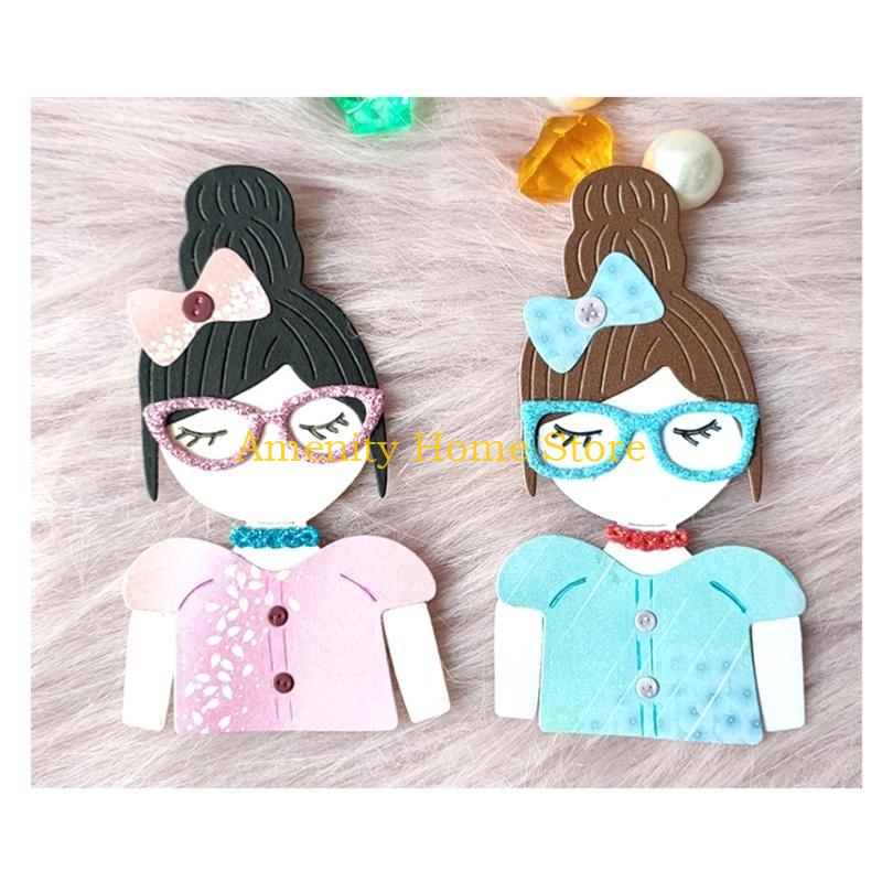 F26C Girl Metal Cutting Dies Scrapbooking Stencil Die Cuts Card Embossing DIY Photo