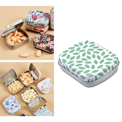 Kleiner Blechdosenbehälter mit Deckel, Kerze, Süßigkeiten, Metall, aufklappbar, Mini für