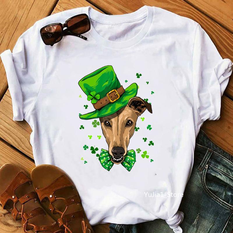 Vintage Circle Greyhound Dog Print T Shirt Women Cute Pet Graphic Short Sleeve Casual Summer Dog Lover Streetwear Tee