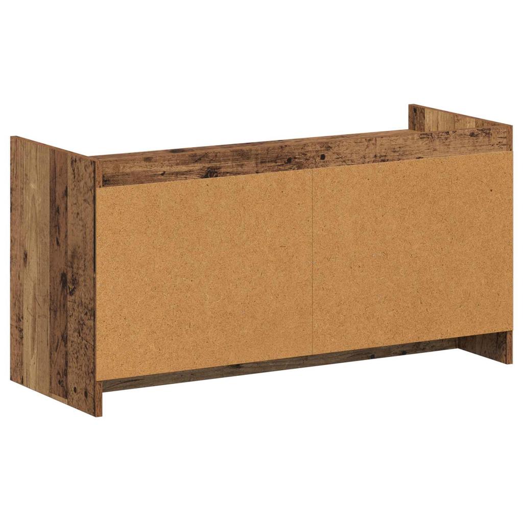 Shoe Cabinet with Door Rustic Wood Look 100 x 39.5 x 51 cm Engineered Wood