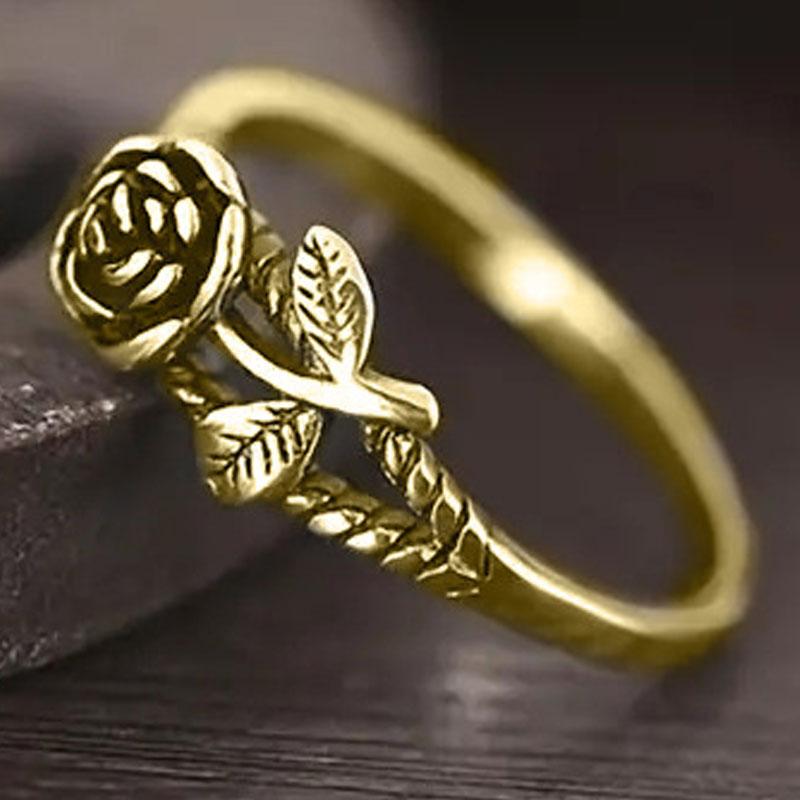 2025 Fashion Trendsetter Japanische und Koreanische Personalisierte Ringe Schlichter Retro Rose Übertriebener Atmosphärischer Ring Schmuck