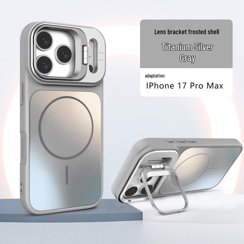 

Magnetic Suction Stand Case for iPhone 17 Pro Max - Instantly Transforms Into Protective Lens Back Panel. 15 Pro