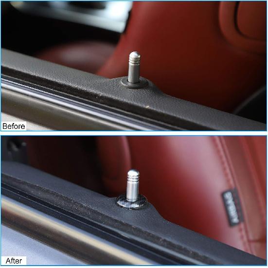 Car Door Bolt Door Lock Pin Cover Trim Ring for Dodge Challenger 2014-2020 (Carbon Fiber Look)