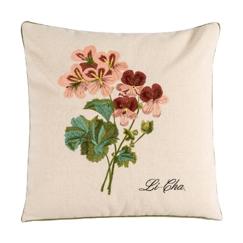 Square Flower Embroidered Cushion Pillow Cover Handmade Throw Pillow Covers Home Decor Backrest Cushion for Case for 3850₽