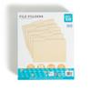 Letter Size Manila File Folders 150 Count 1/3 Cut Organizing Tabs Document Storage Office Supplies File Organization