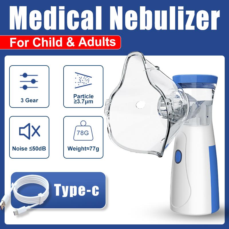 Handheld Nebulizers Ultrasonic Atomizers Portable Mute Asthma Inhaler Mini Nebulizer For Adults Children