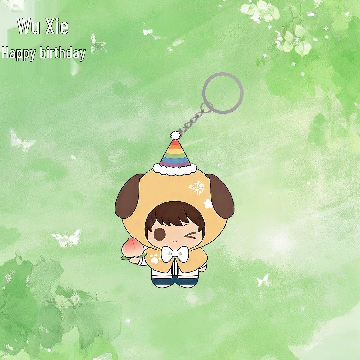 Grave Robbers  Chronicles Wu Xie 2026 Birthday Cartoon Keychain Pendant Backpack Ornament Gift 60MM Acrylic Metal Keychain
