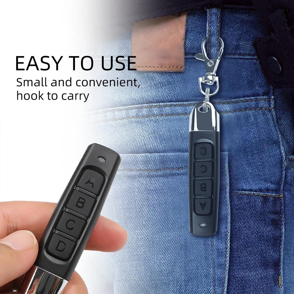 433MHz 4CH Remote Control Car Key Garage Door Gate Opener Remote Control Duplicator Clone Cloning Code 4-Button Transmitter