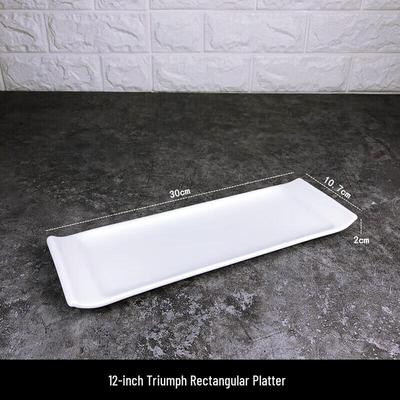 Japanese Style 12-inch Ceramic Long Serving Plate