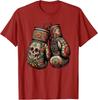 Mexican Vintage Style Boxing Gloves Aztec Mayan Fighter T-Shirt