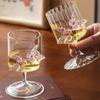 Premium 250Ml Pink Butterfly Engraved Highballs Glass Easy Cleaning Beverage Container Ideal For Gift And Decors