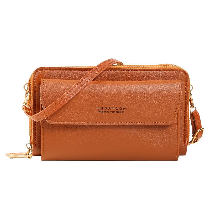 2025 Women's Large Capacity Multifunction Crossbody Phone Bag - Stylish, Simple Solid Color Design