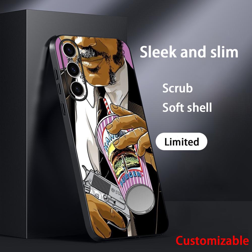 Classic Movies Pulp Fictions Poster Phone Case For Samsung Galaxy S26 S25 S24 S23 S22 S21 Plus Ultra Note20 Soft Black