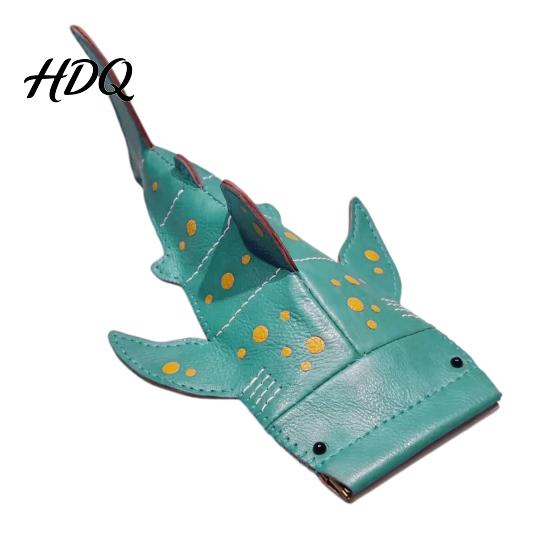 Lightweight Cosmetic Holder Whale Shark Sunglasses Case Creative Faux Leather Pencil Pouch Unique Birthday Gift for Kids Portable Eyeglasses