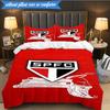 3PCS Spfc Team Crest Design Printed Soft Bedding Set,Including 1pc Duvet Cover And 2pcs Pillowcases Perfect for Bedroom, Dormitory, Fan Gift