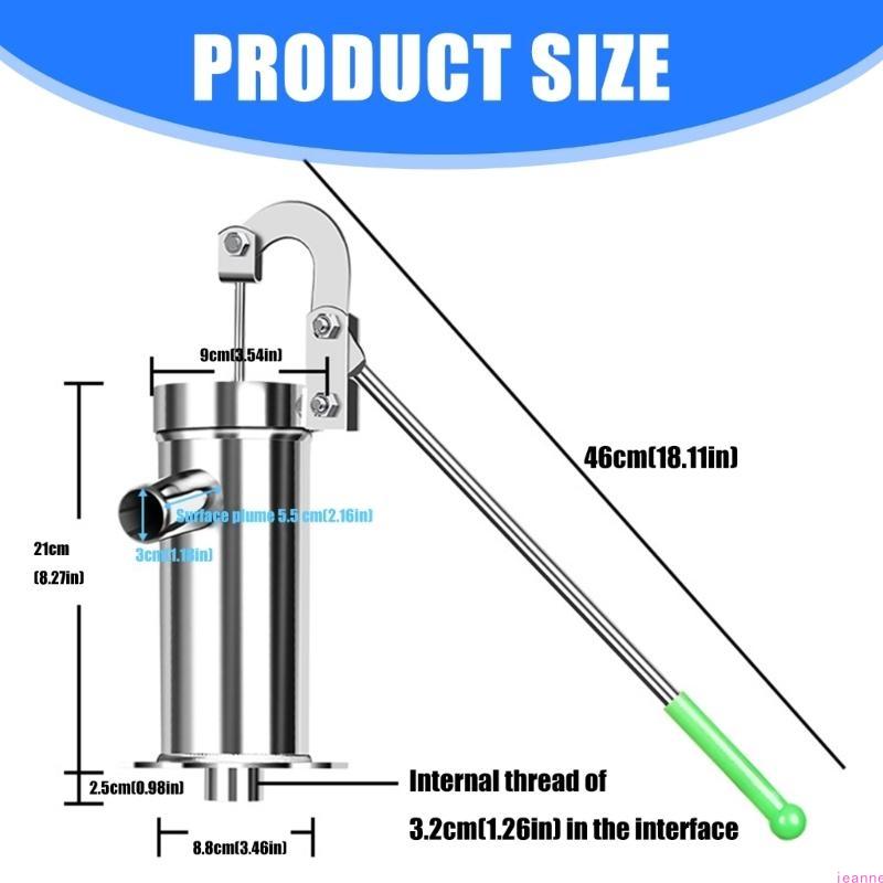 Rotatable Handle Groundwater Pump Manual Operate Steel Manual Pressure Water Pump for Agricultural Irrigations & Yard Use