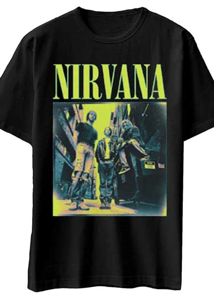 Nirvana-Kurt Cobain-Kings Of The Street - Black  t-shirt M