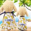 New Fashion Lovers Suit Small Medium Cat Dog Cotton  Clothes Pet Clothes Cute Fruit Pattern Dress T-shirts Pet Supplies