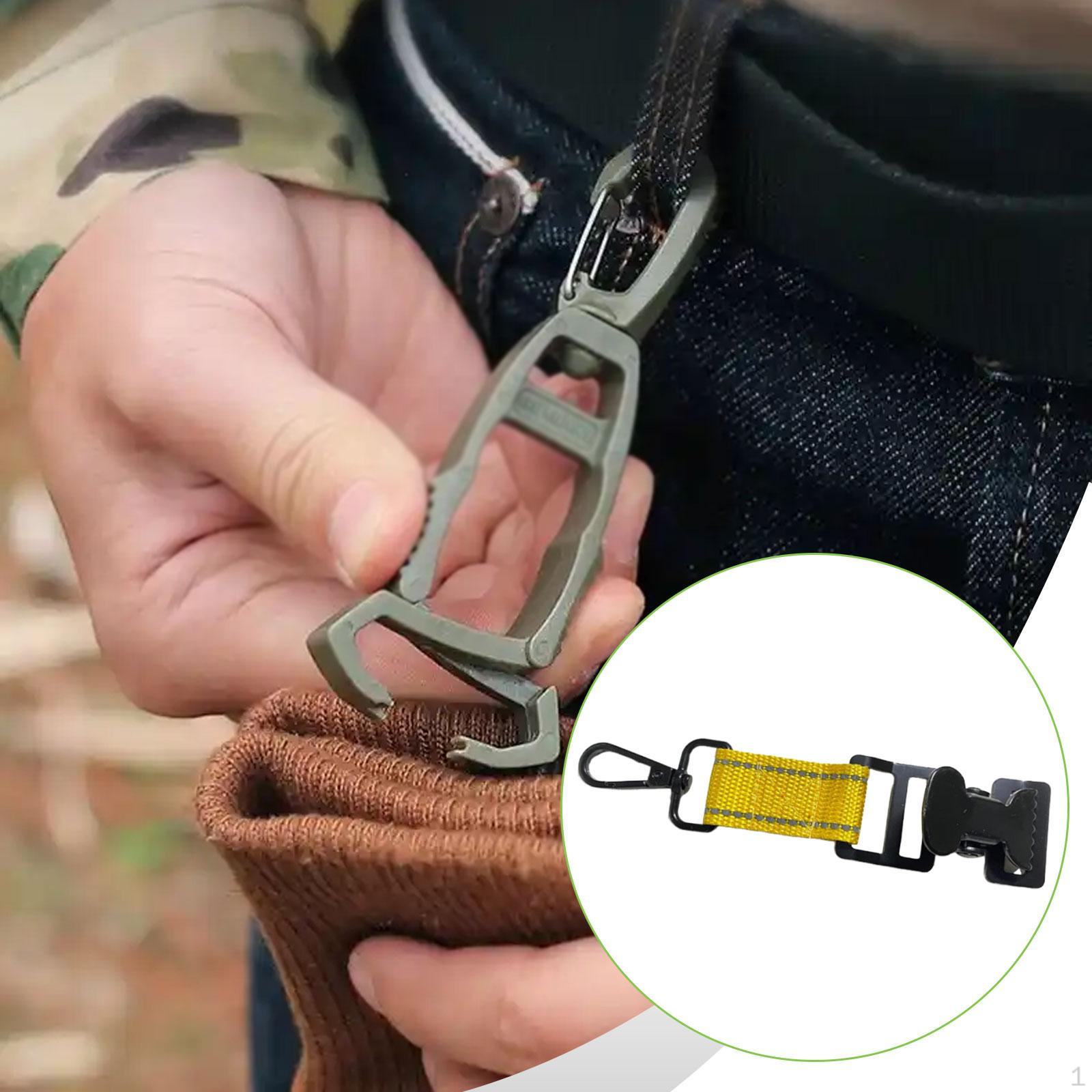 

Firefighter Glove Clip Golf for Equipment Attachment Heavy Duty Nylon Strap Ginger Yellow