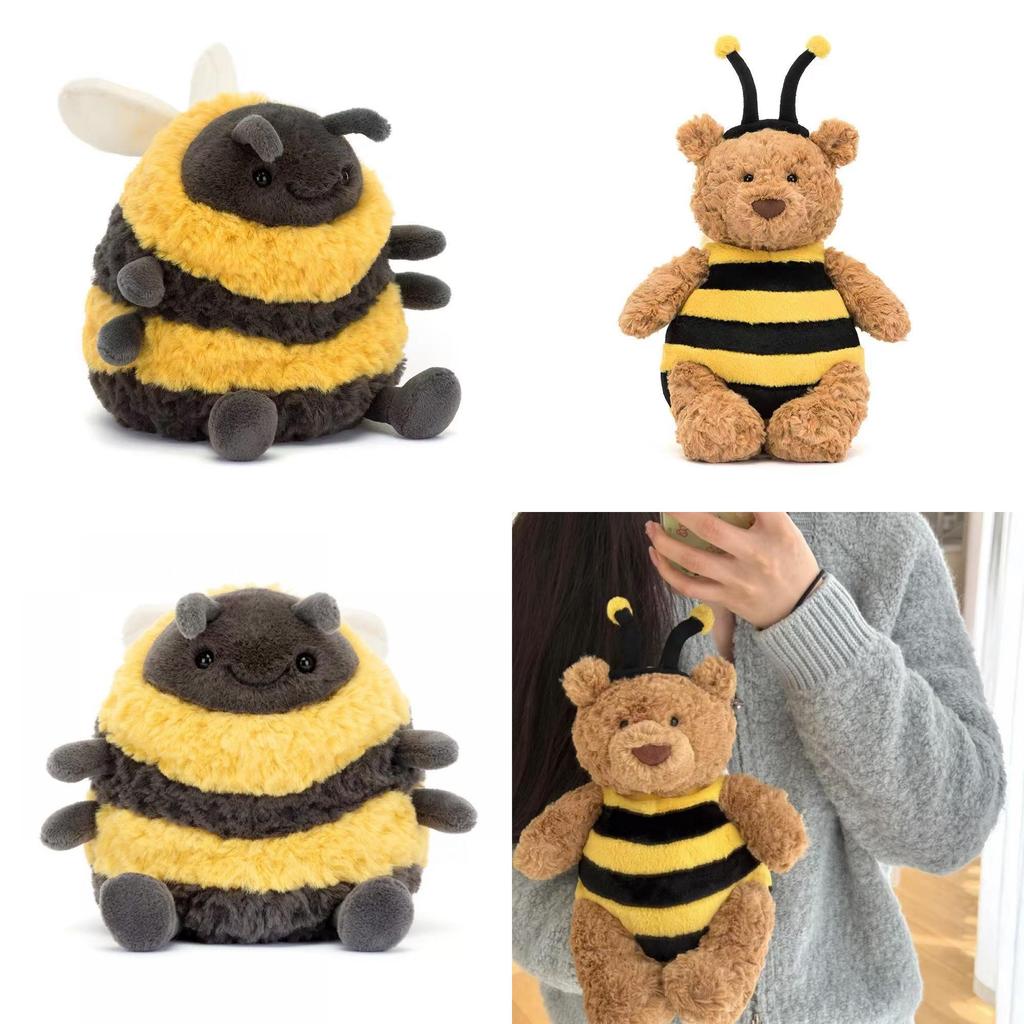 Bee Bear Plush Toy With Pp Cotton Filling For Teenagers And Adults