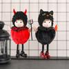 Yousheng Halloween Hanging Plush Witch Doll with Lanyard, Cute Furry Pom Pom Ball Doll Ornament for Doors Windows Trees Halloween Party