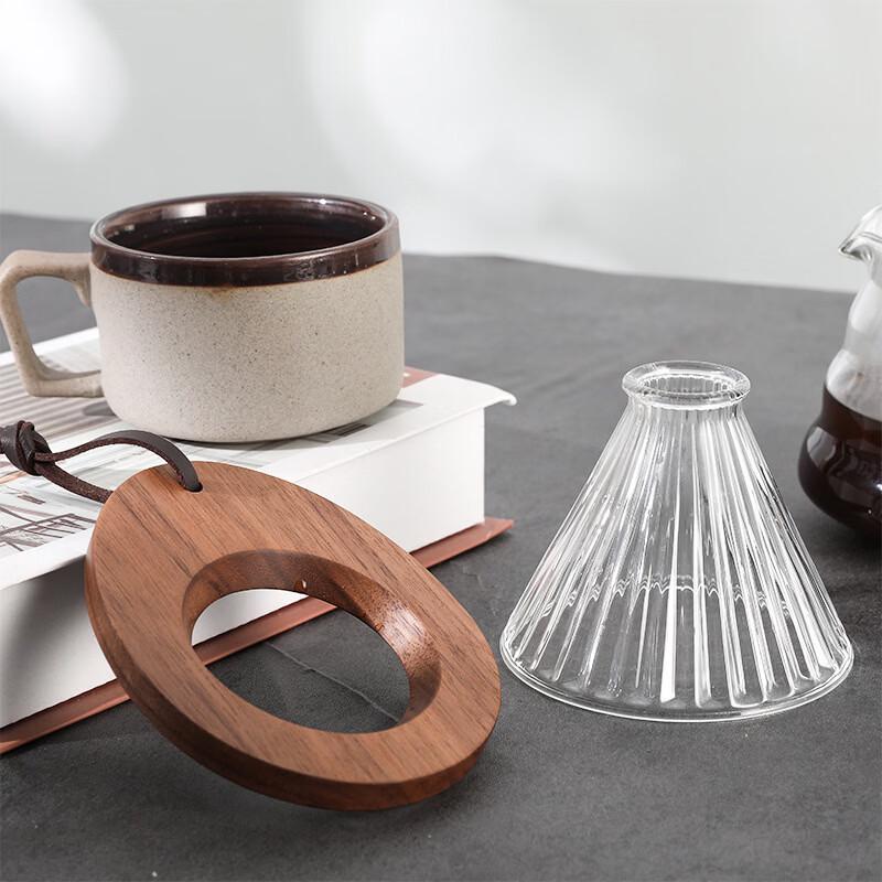 Walnut Wood Pour-Over Coffee Filter Set