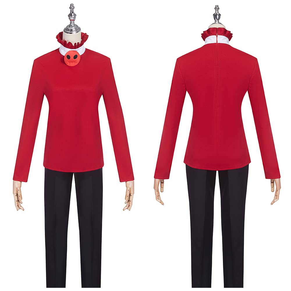 AwwwCos Helluva Cosplay Blitzo Hazbin Hotel Cosplay Ďáblův Kostým s pro Anime Akce a Halloween 6dílný Kostým, Dámské Smokingové Sako, Ocas,