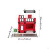 Fire Station Building Kit 3D Puzzle Architecture Model Self Assemble for Layout Accessory