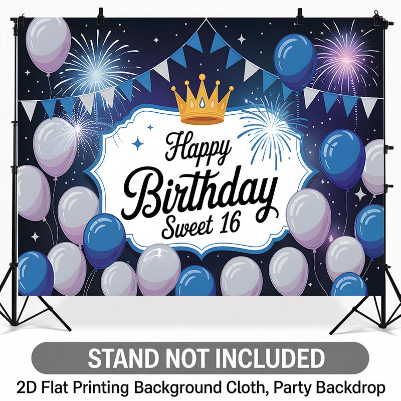 1pc Photography Happy Birthday Backdrop - Celebration Decor