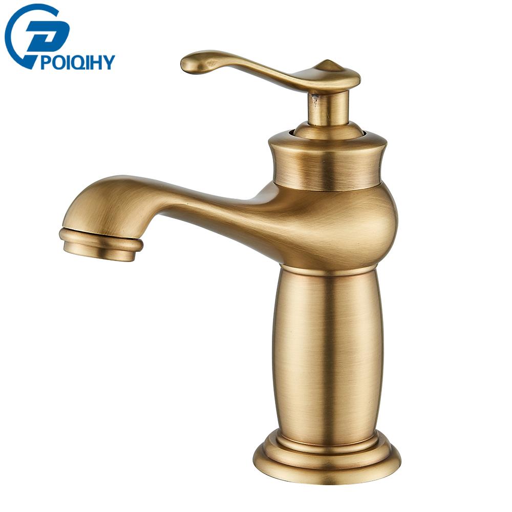 

Латунный смеситель для раковины, современный смеситель для ванной комнаты с одним отверстием, классический смеситель для ванной комнаты из бронзы с масляной полировкой, монтируемый на палубе